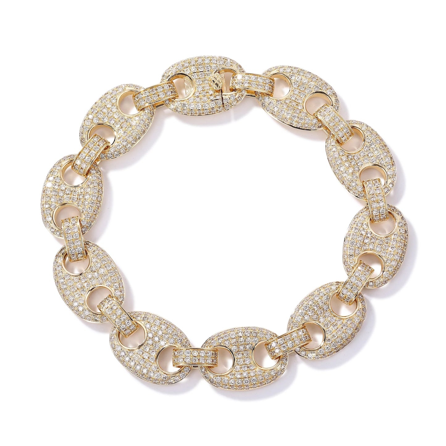 13mm Iced Out Gucci Link Bracelet