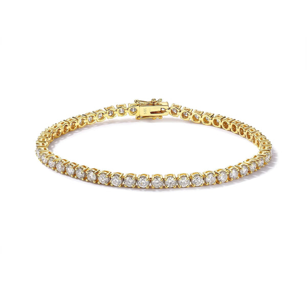 18K 2.5mm Natural Diamond Tennis Necklace 11.77ctw 20in