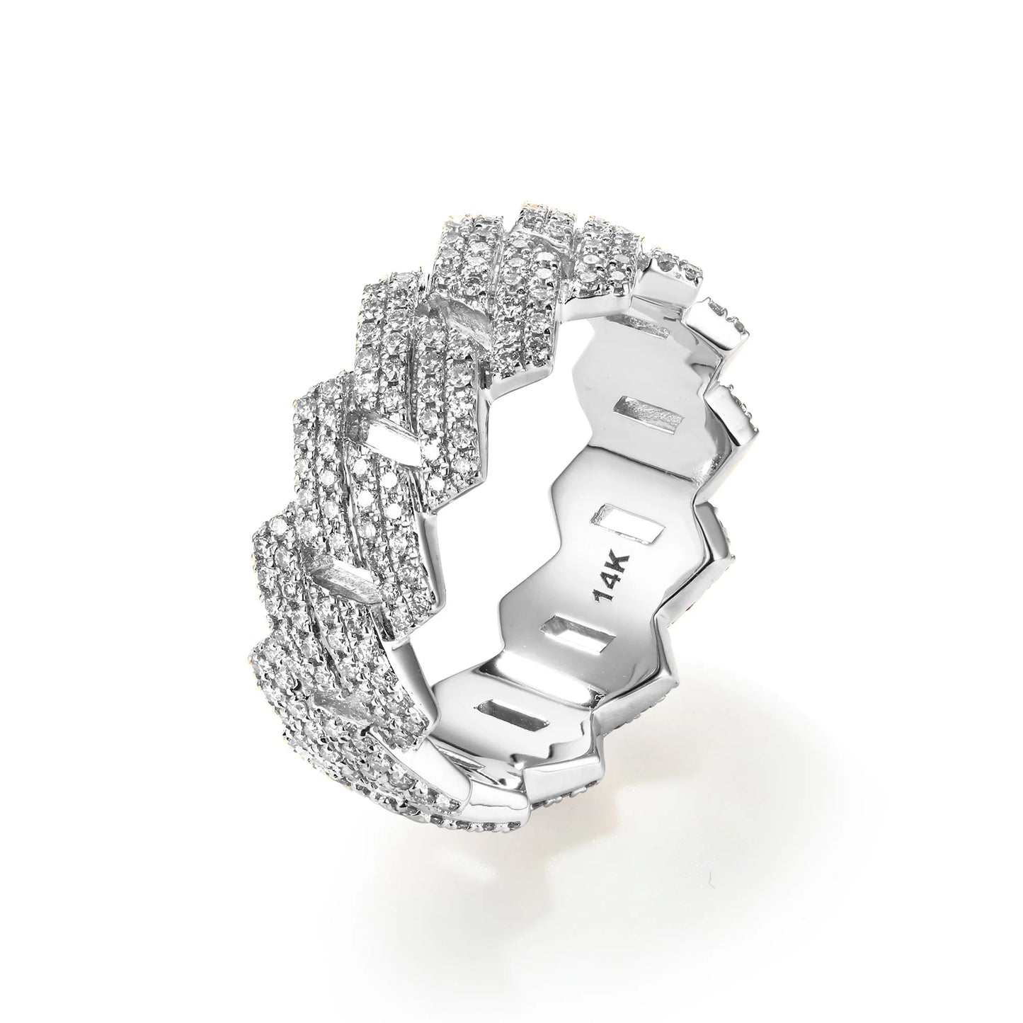 Miami Cuban Link Diamond Eternity Ring