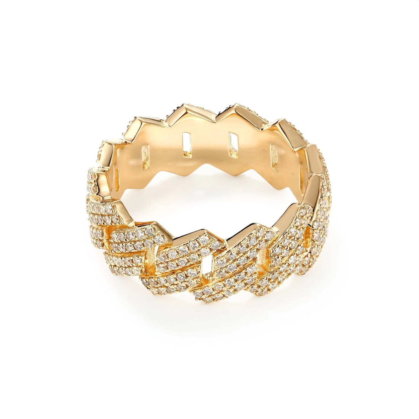 Miami Cuban Link Diamond Eternity Ring