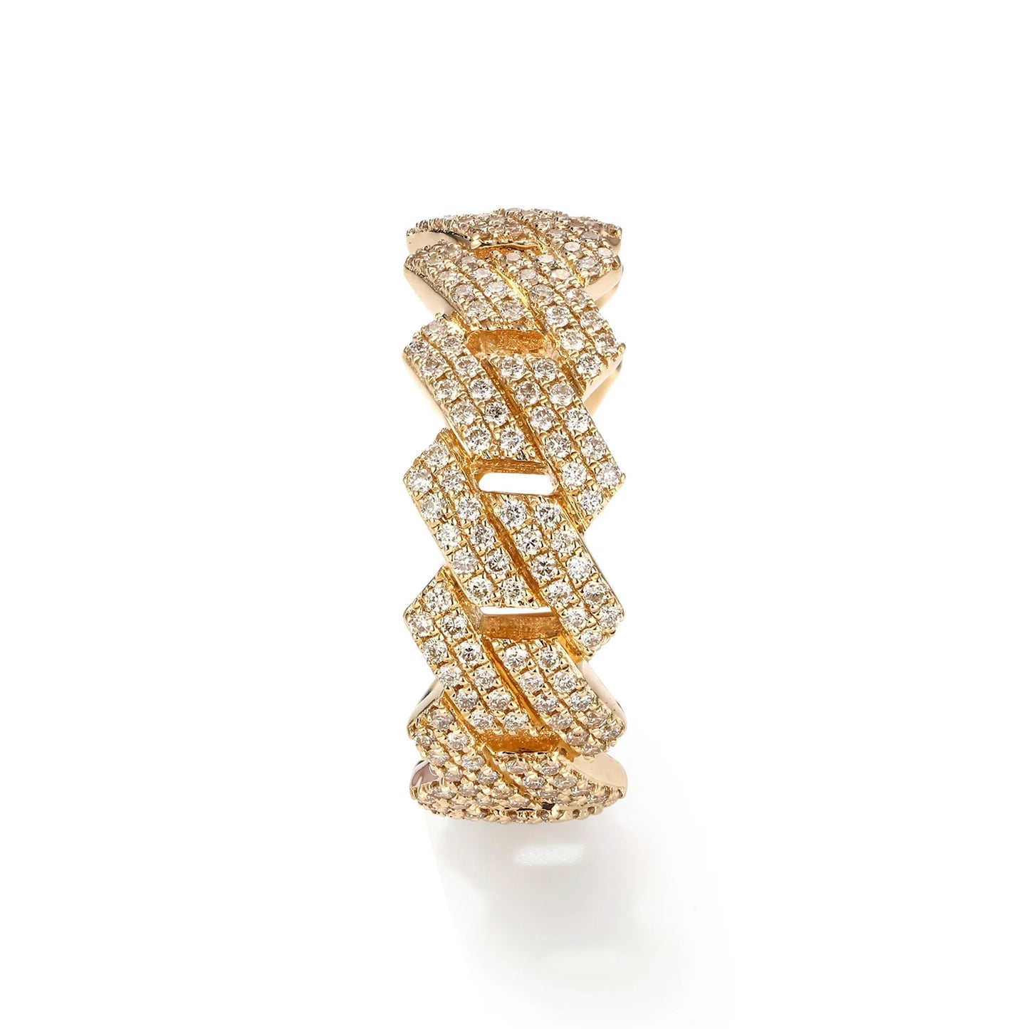 Miami Cuban Link Diamond Eternity Ring