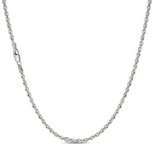 Diamond Cut Rope Chain (.925 Sterling Silver)