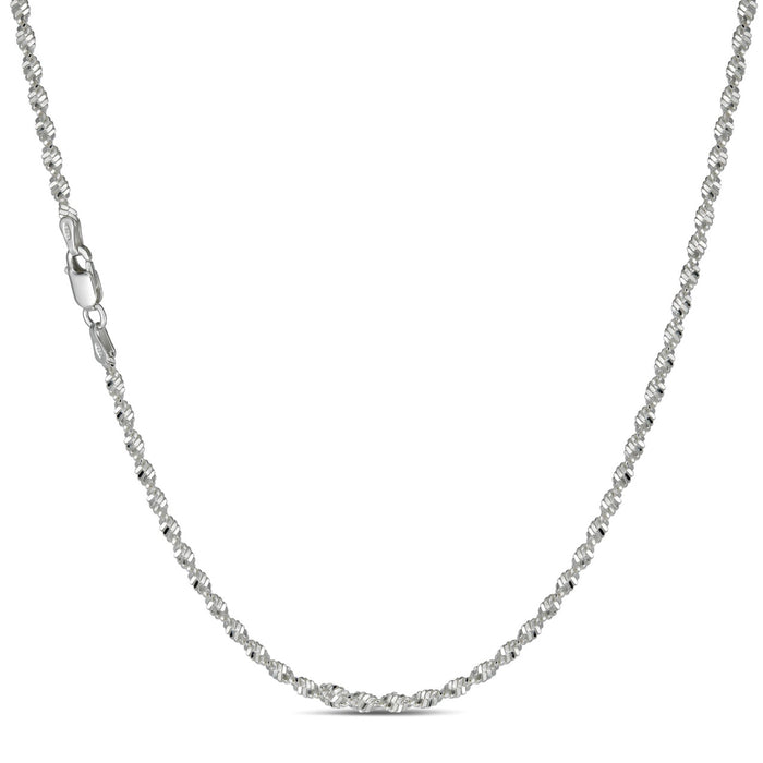 Diamond Cut Rope Chain (.925 Sterling Silver)