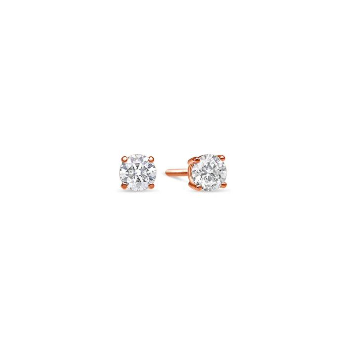 Diamond Stud Earrings (0.50 Carat Total, Round)