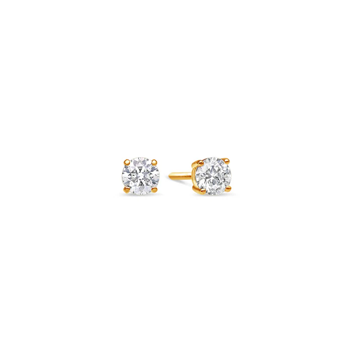 Diamond Stud Earrings (0.50 Carat Total, Round)