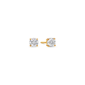 Diamond Stud Earrings (0.50 Carat Total, Round)