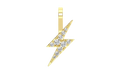 DIAMOND LIGHTNINGG BOLT PENDANT 14K SOLID GOLD .15CTW